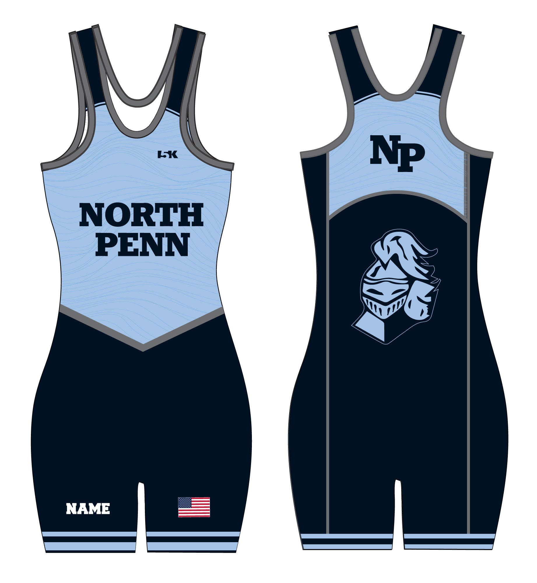 North Penn Wrestling Sublimated Women's Singlet (Design 1)