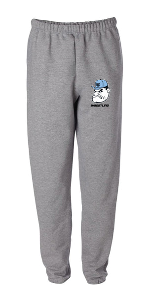 Rebel Wrestling Cotton Sweatpants - Gray - 5KounT2018