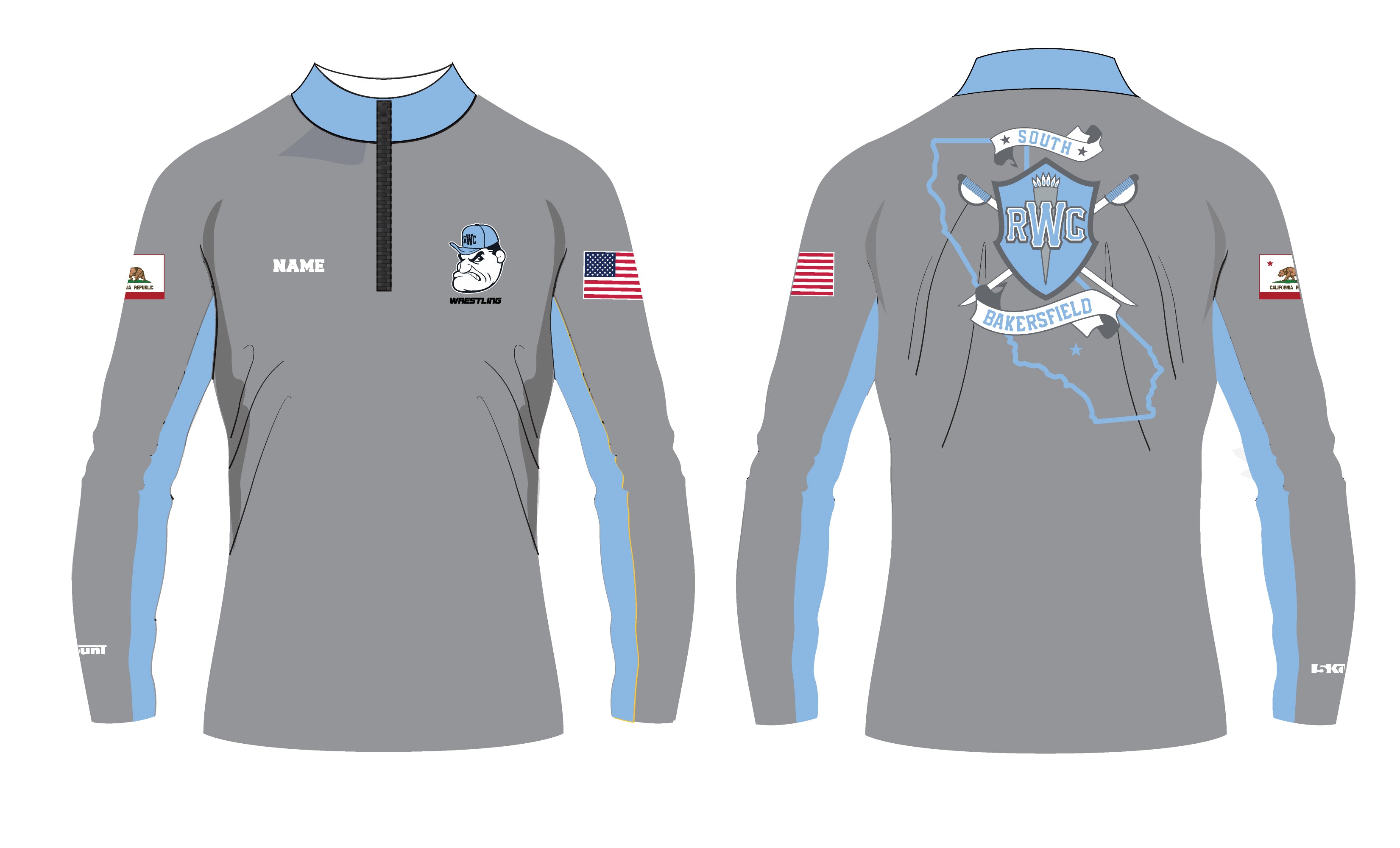 Rebel Wrestling Sublimated Quarter Zip - 5KounT2018
