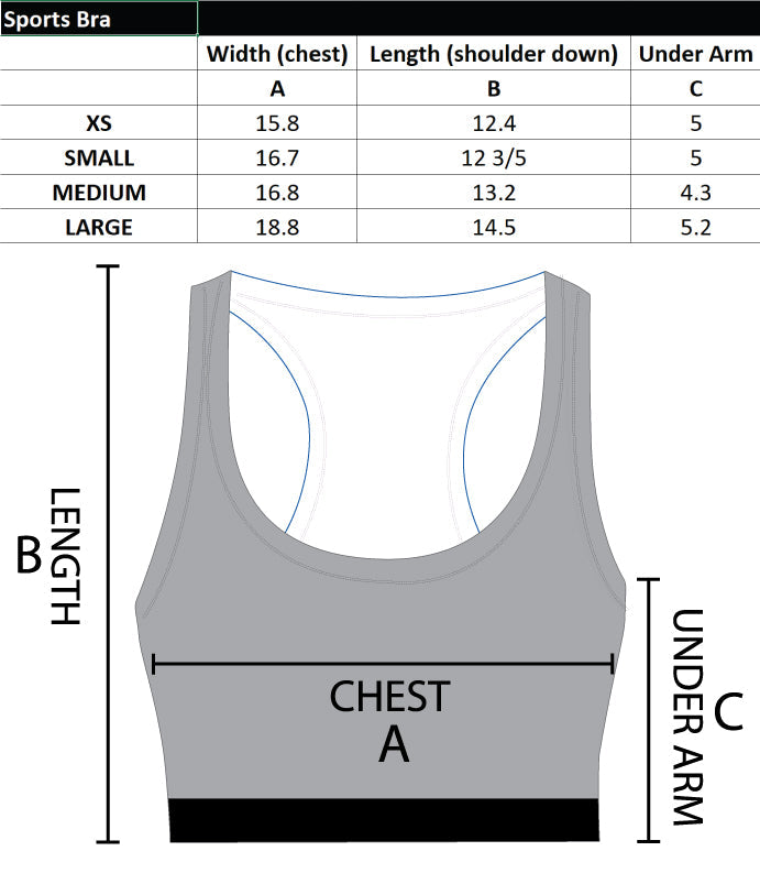 Roxbury Track & Field Sublimated Sports Bra - 5KounT2018