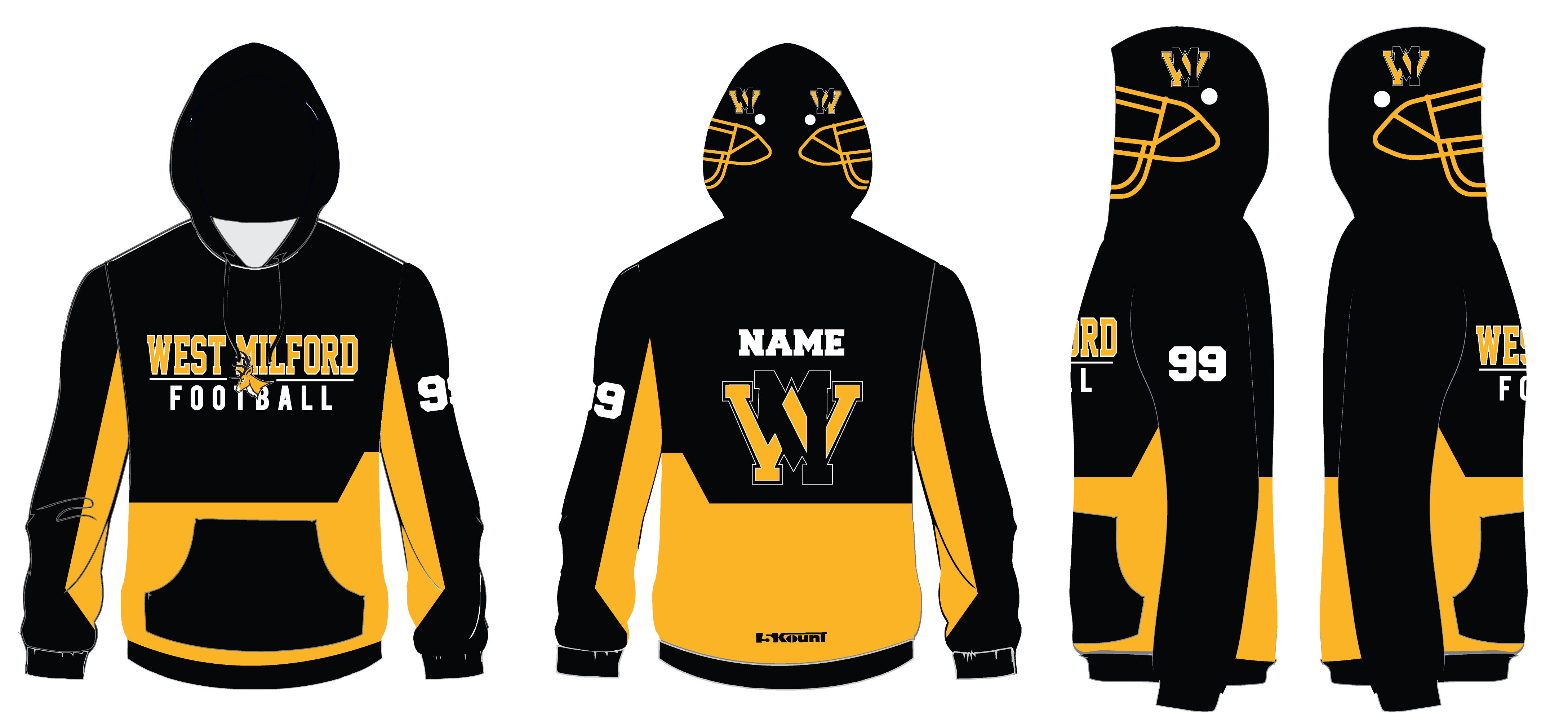 West Milford Highlanders Football Sublimated Hoodie