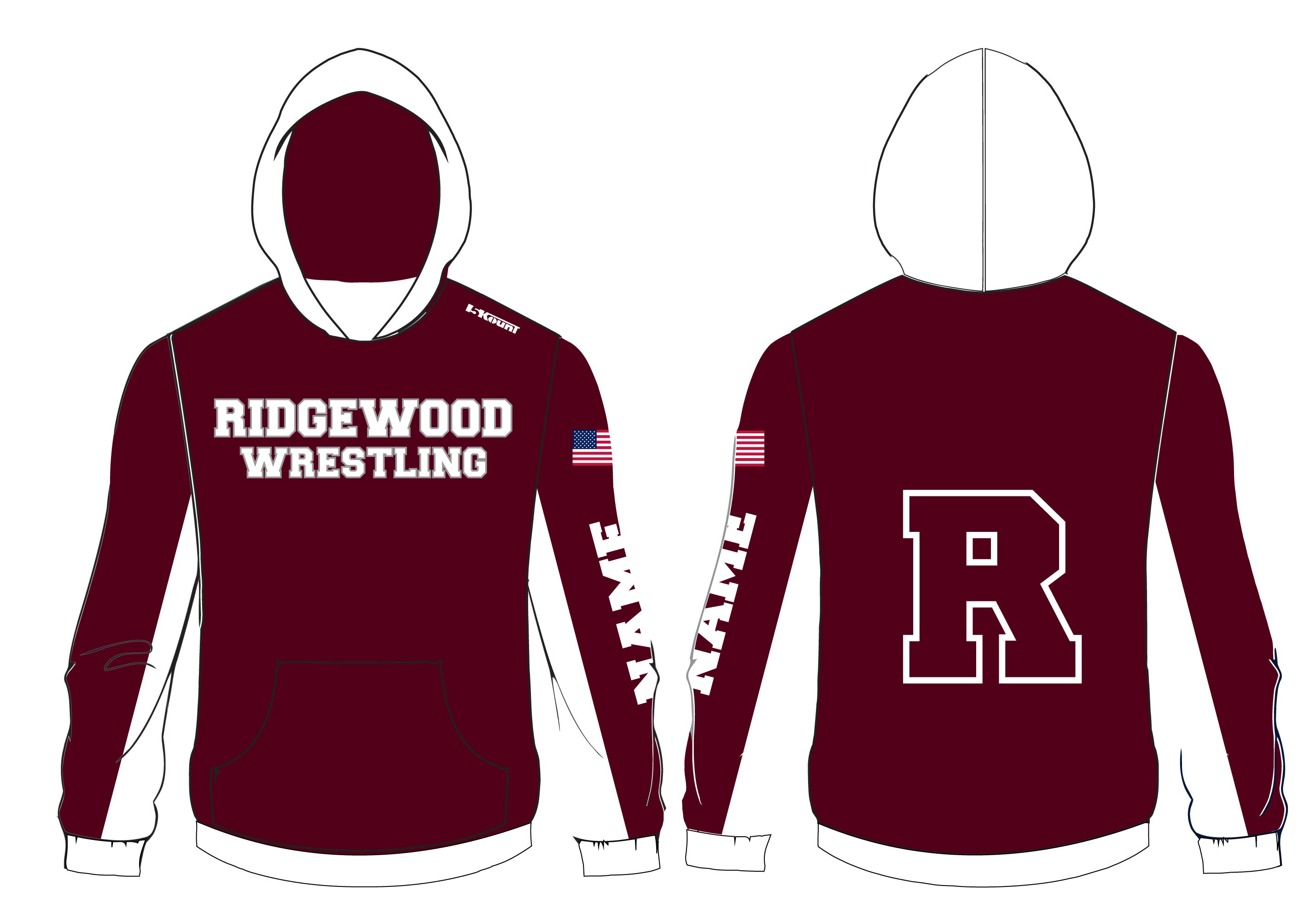 Ridgewood Wrestling Sublimated Hoodie - 5KounT