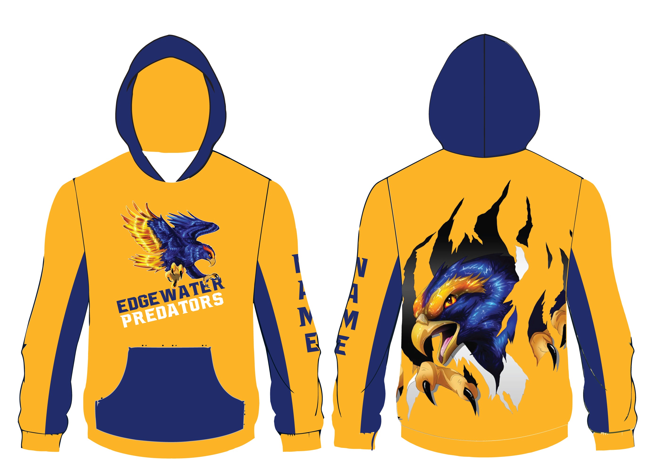 Edgewater Wrestling Sublimated Hoodie - 5KounT