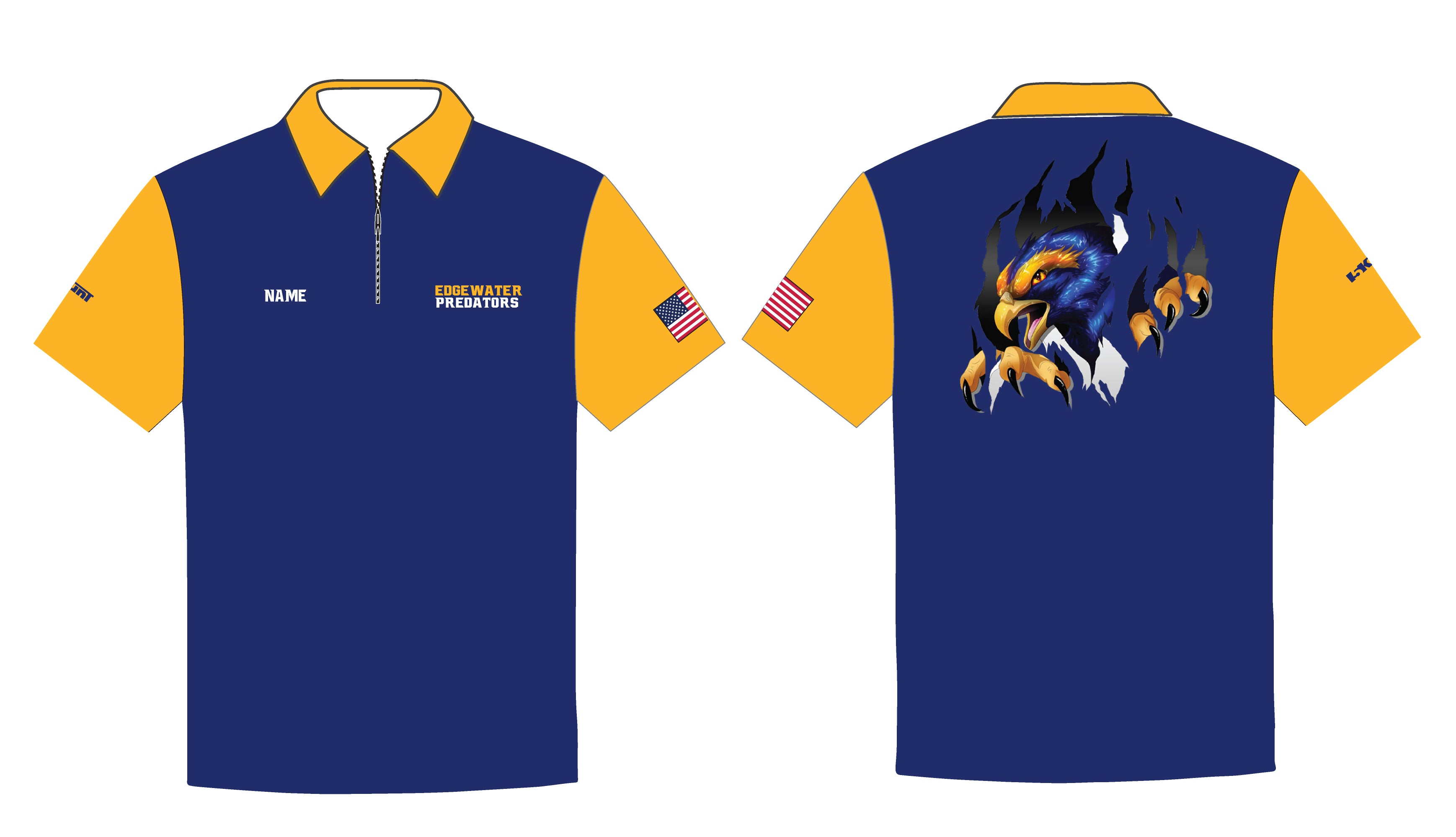Edgewater Wrestling Sublimated Polo Shirt - 5KounT