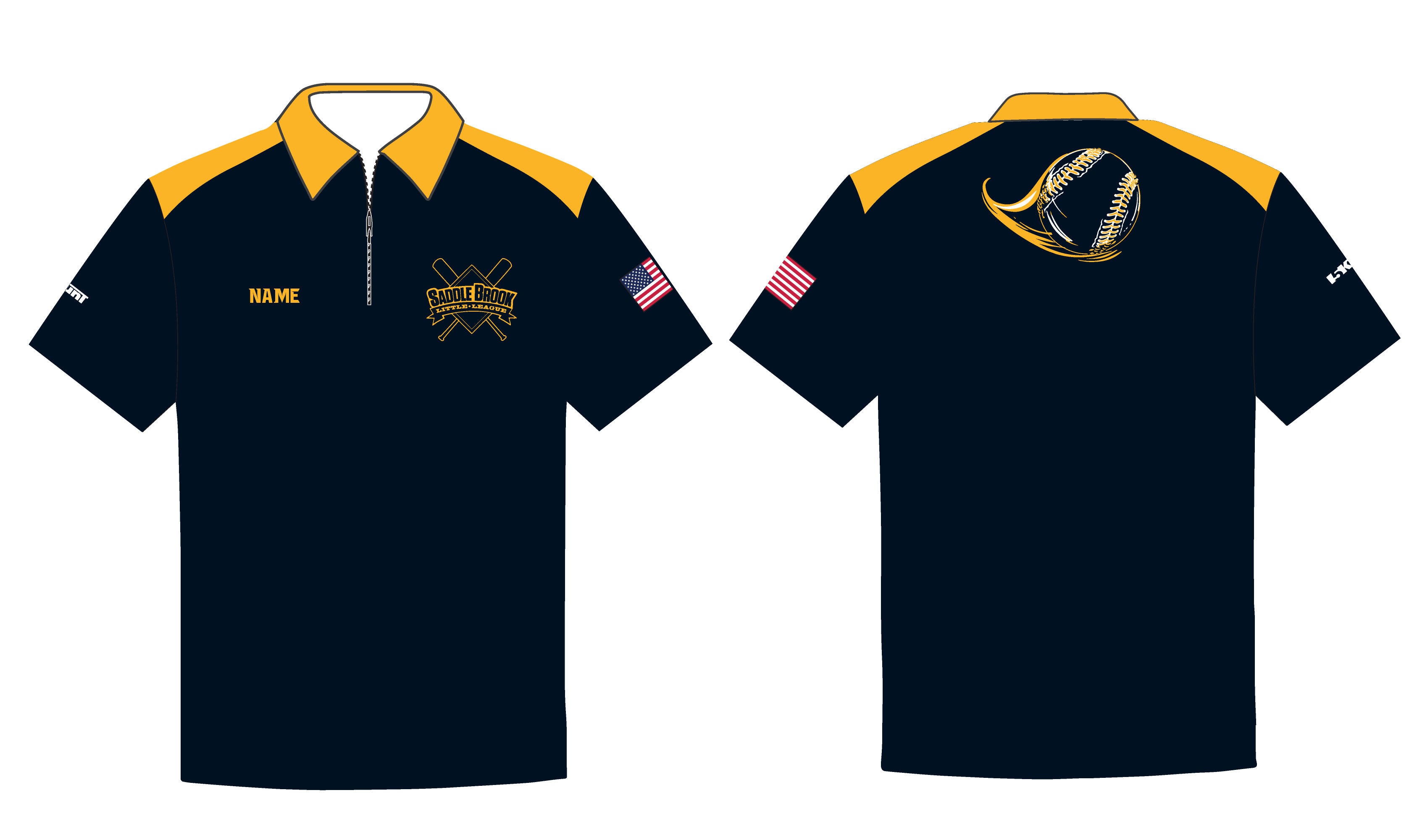Saddle Brook Baseball Sublimated Polo Shirt - 5KounT