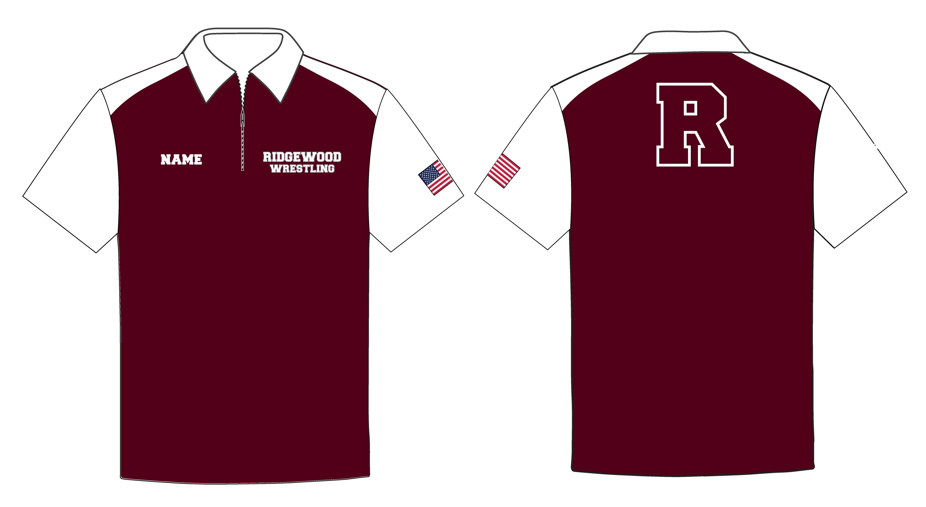 Ridgewood Wrestling Sublimated Polo - 5KounT