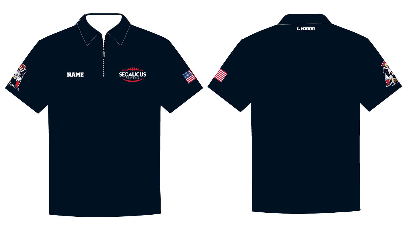 Secaucus Football Sublimated Polo - Navy - 5KounT2018