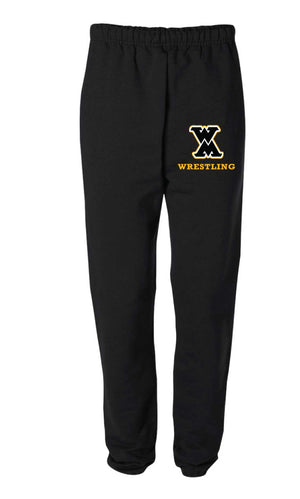 West Marshall Wrestling Cotton Sweatpants - Black - 5KounT