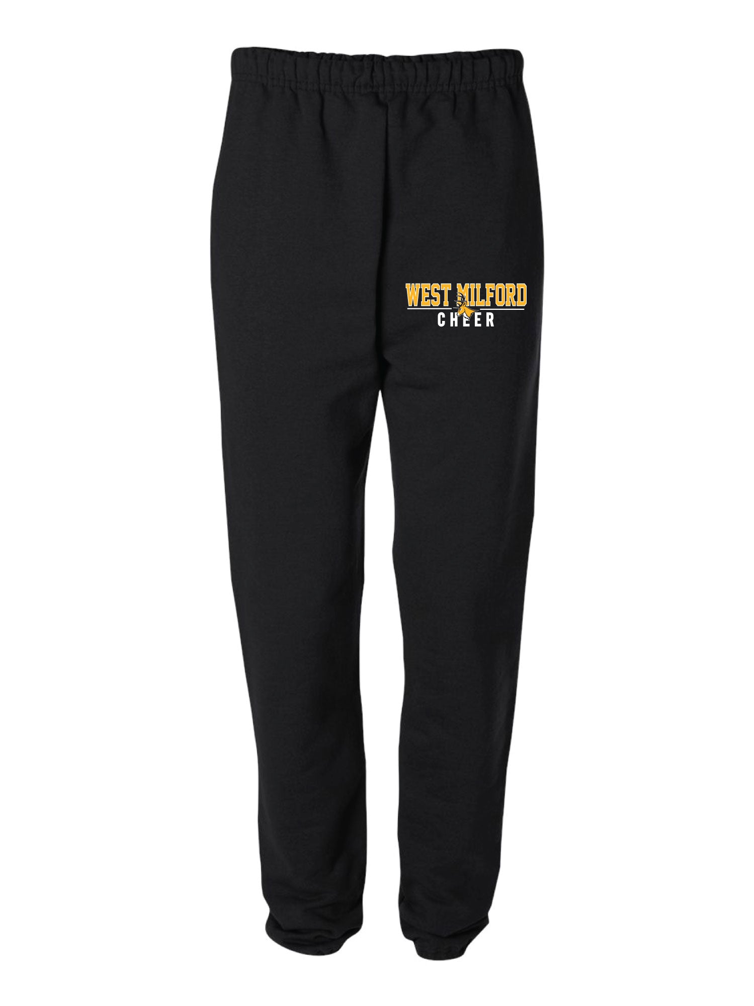 West Milford Highlanders Cheer Cotton Sweatpants - Black