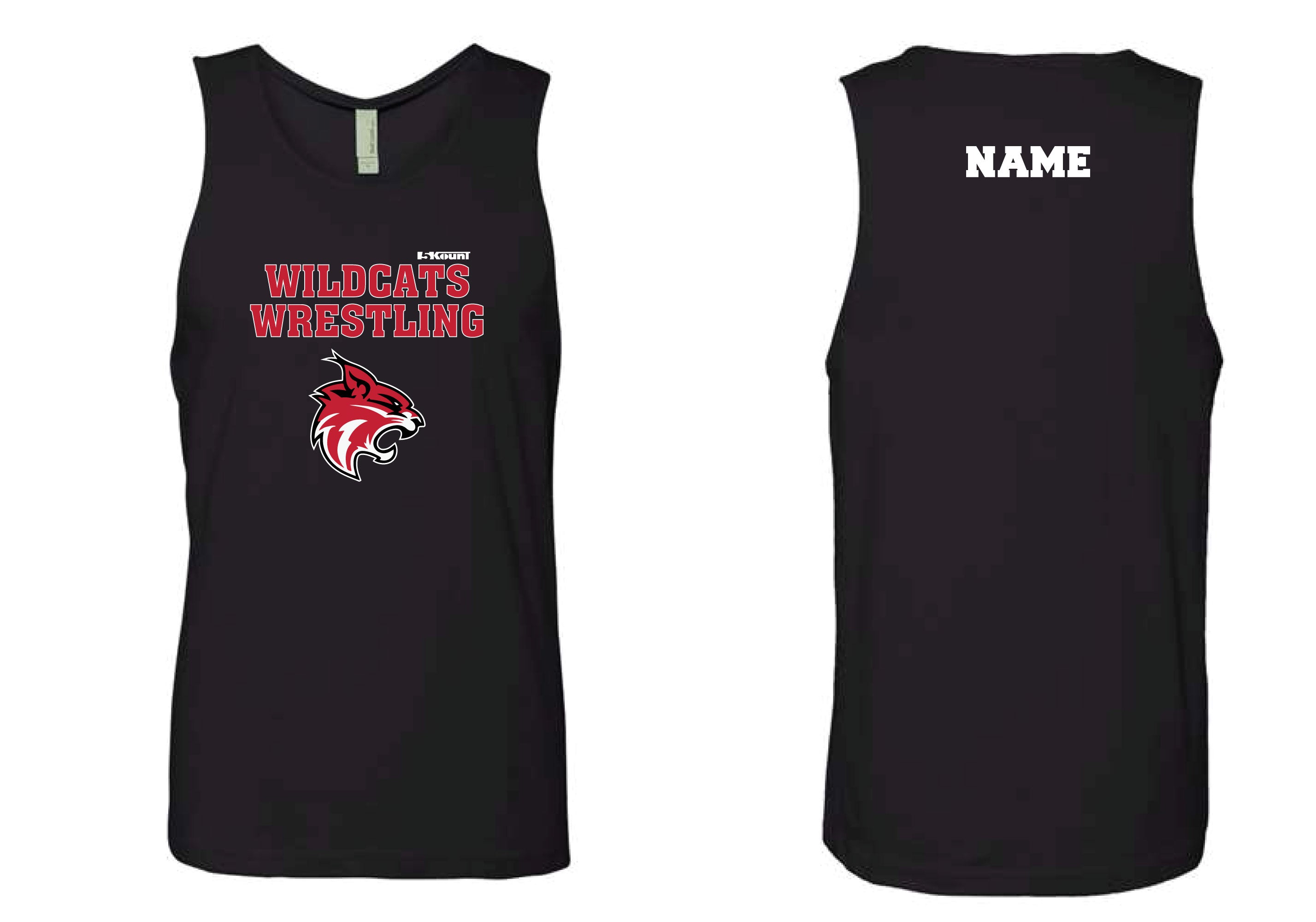 Sussex-Wantage Wrestling Men's Cotton Tank Top - Black
