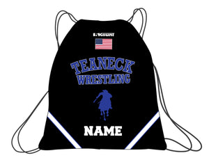 Teaneck Wrestling Sublimated Drawstring Bag - Black / Royal - 5KounT2018