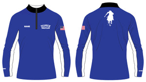 Teaneck Wrestling Sublimated Quarter Zip - Black / Royal - 5KounT2018