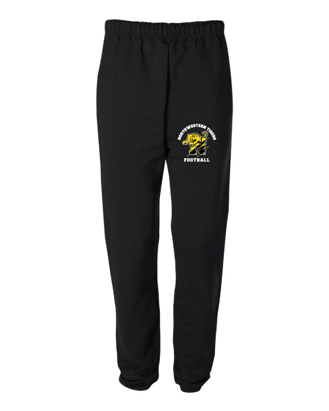 Northwestern Tigers Football Cotton Sweatpants - Black - 5KounT2018