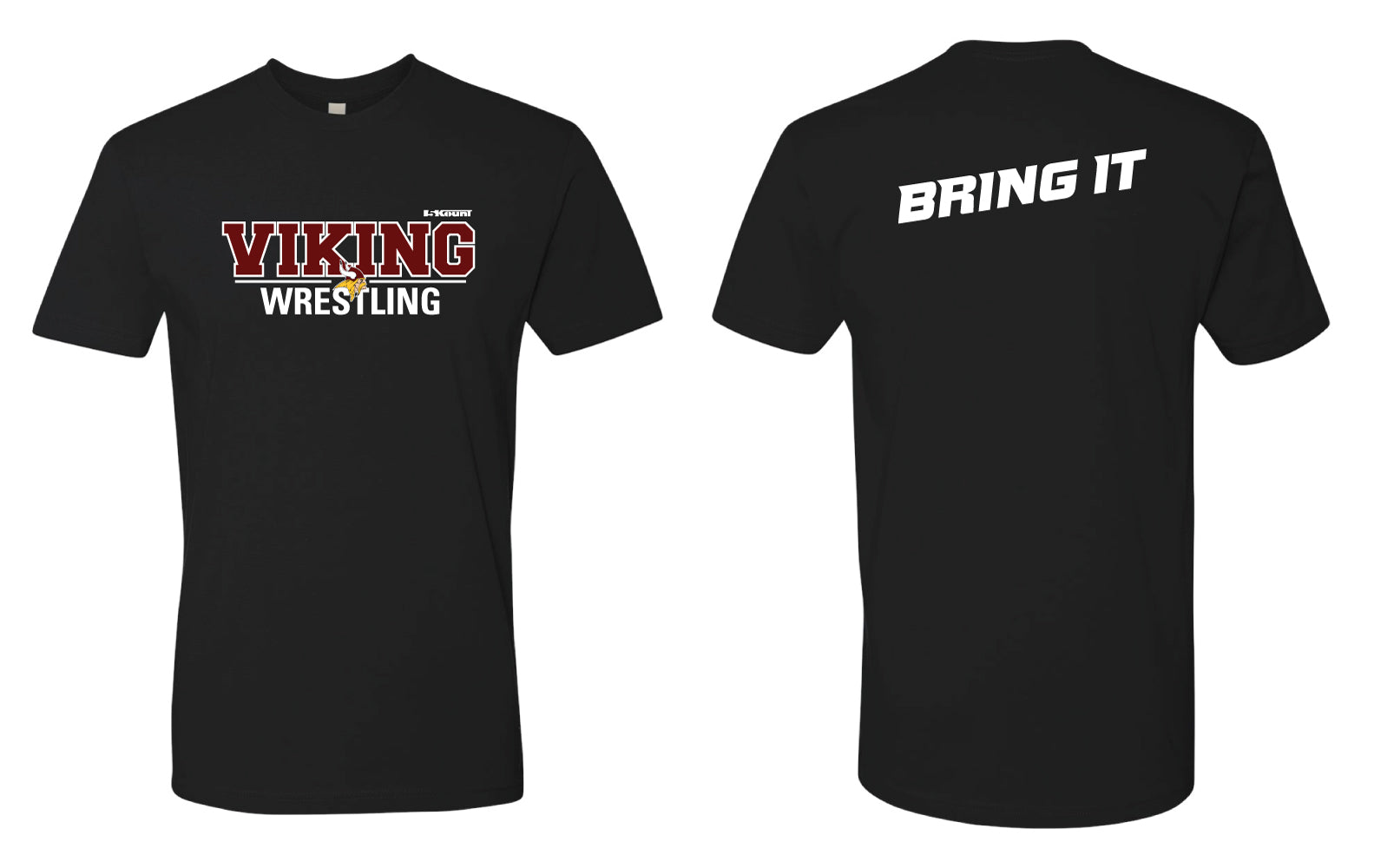 Vikings Wrestling Cotton Crew Tee - Black - 5KounT2018