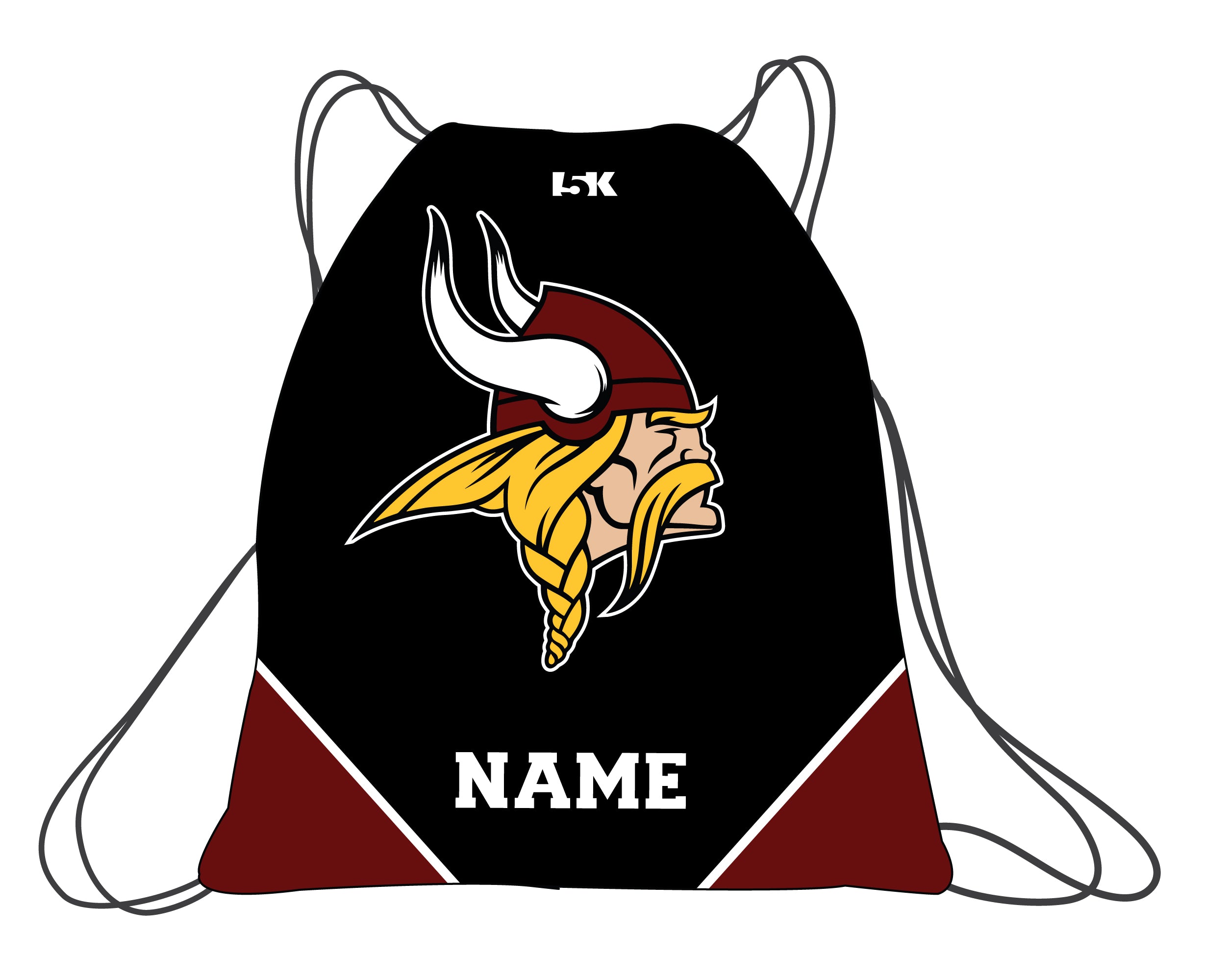 Vikings Wrestling Sublimated Drawstring Bag - 5KounT2018