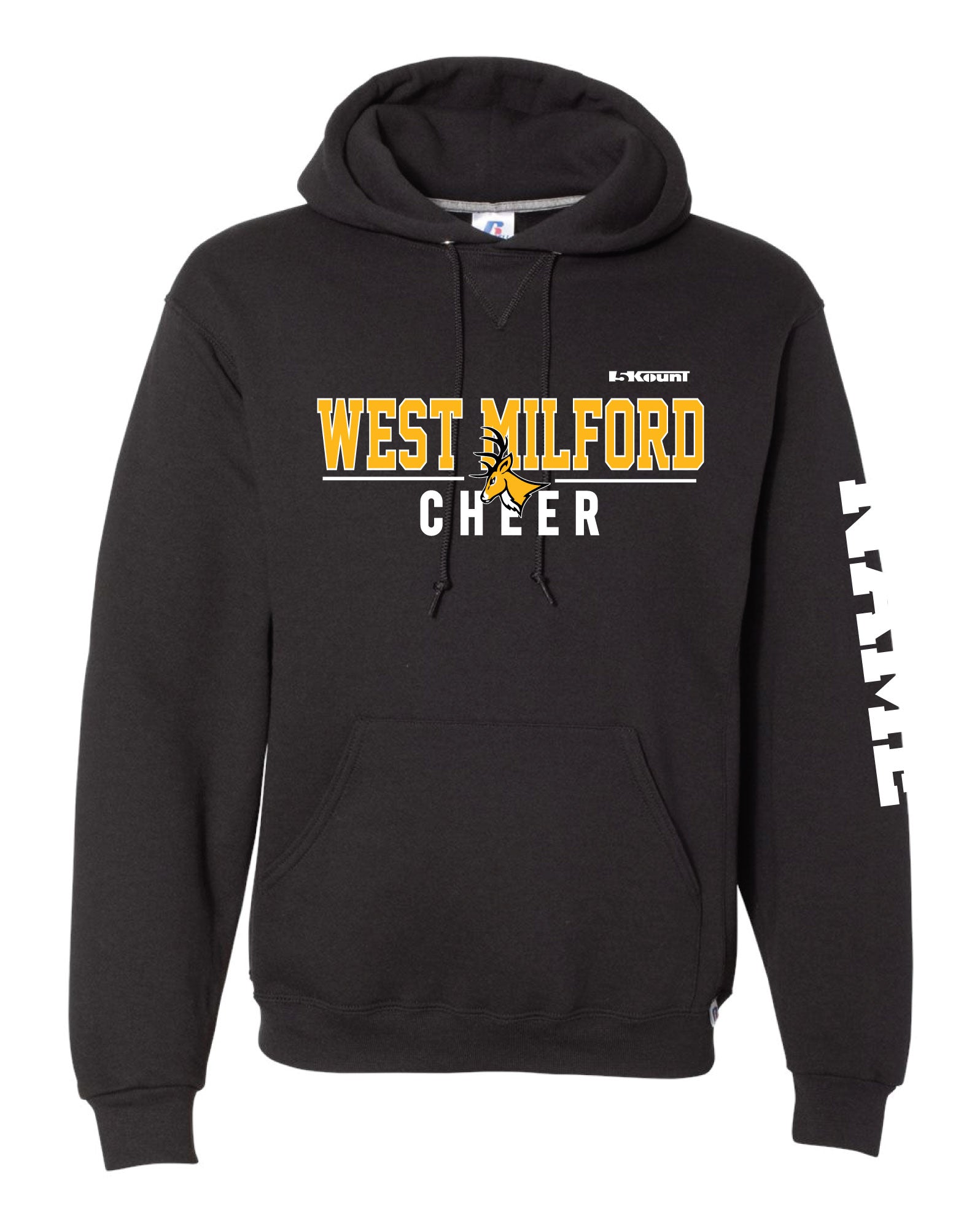 West Milford Cheer Russell Athletic Cotton Crewneck Sweatshirt - Black - 5KounT2018