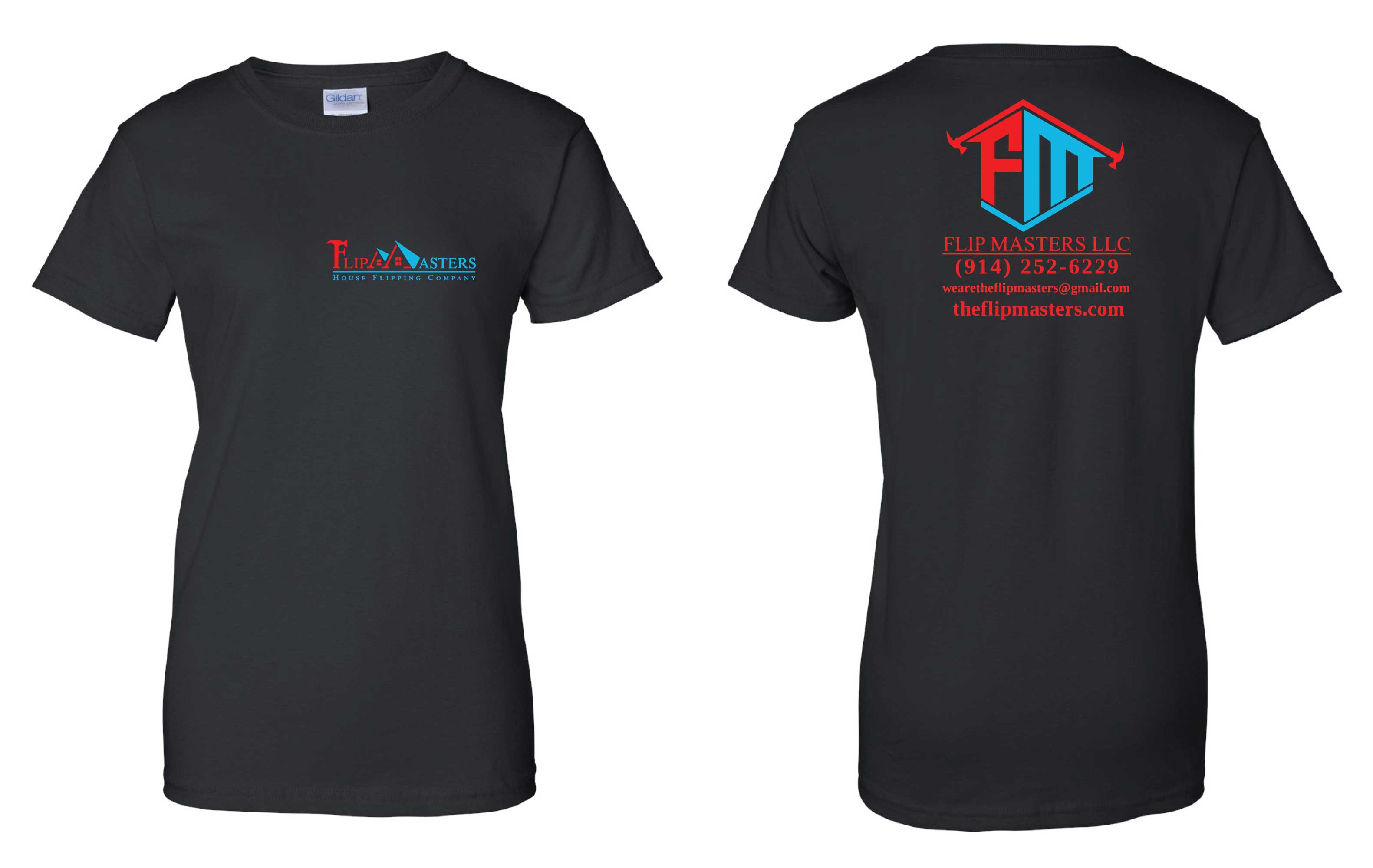 Flip Masters LLC Cotton Women's Crew Tee - Black