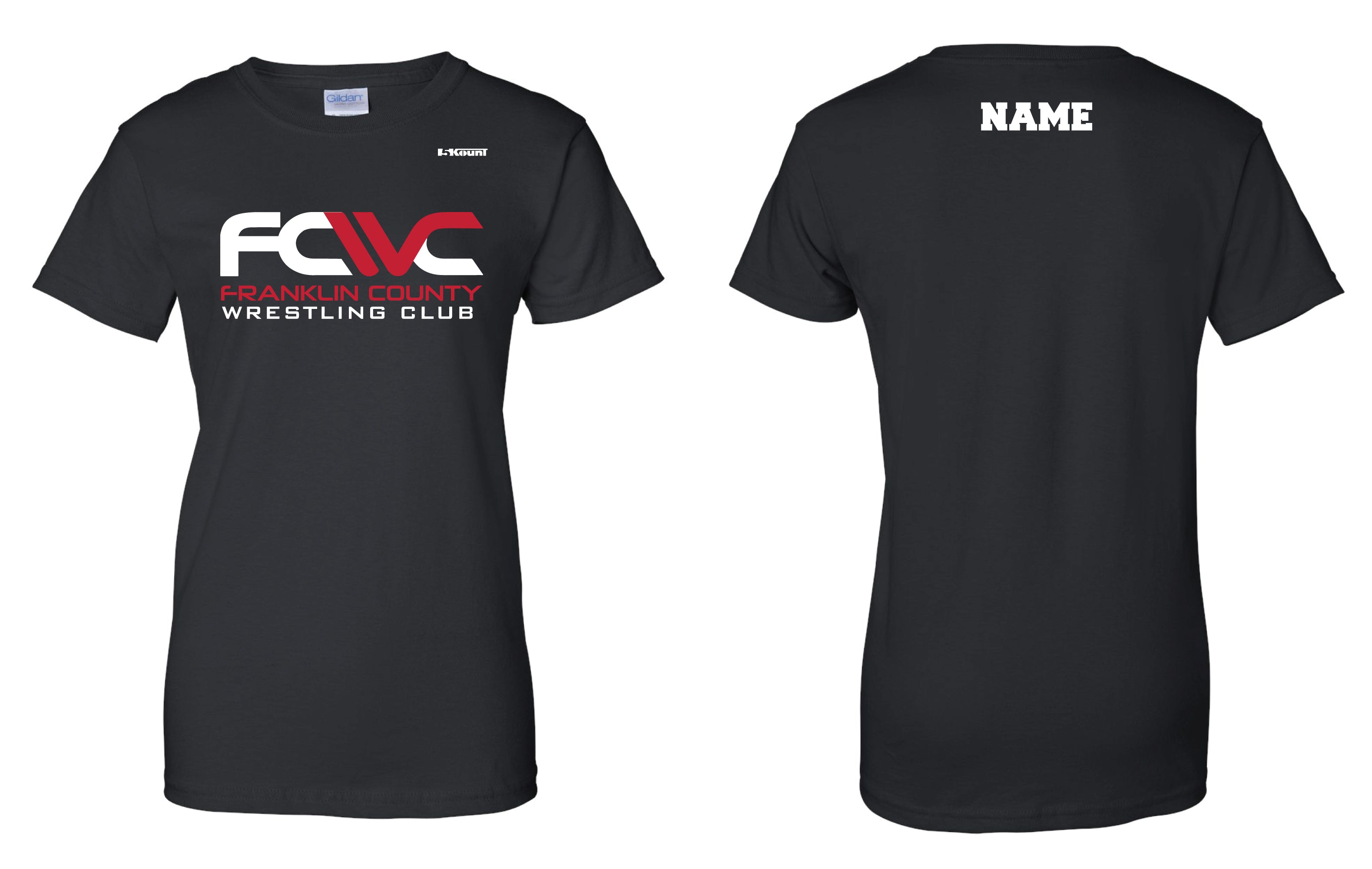 Eagles Wrestling Cotton Women's Crew Tee - Black - 5KounT